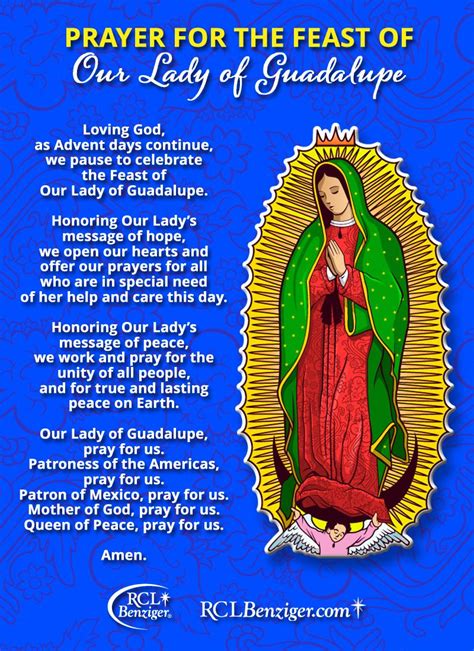 Our Lady Of Guadalupe Feast Prayer For Mothers Catholic Prayers