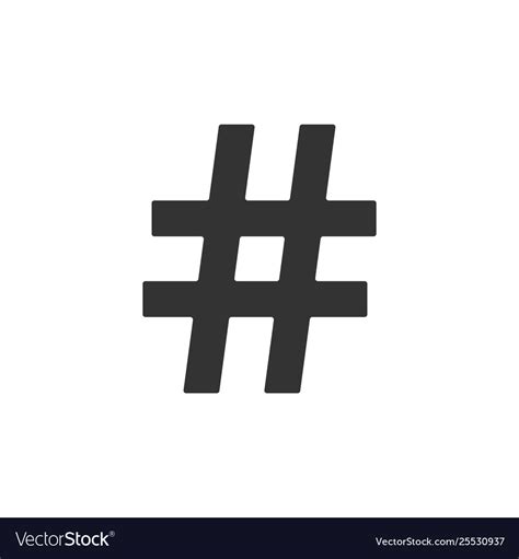 Hashtag icon isolated social media symbol modern Vector Image