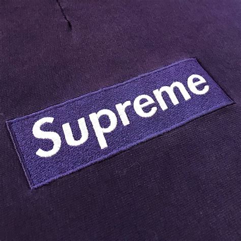 Supreme 2007 Purple Box Logo Hoodie Grailed
