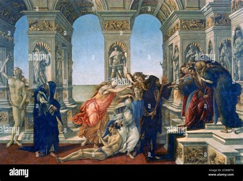 Calumny Of Apelles 1497 1498 Artist Sandro Botticelli Sandro