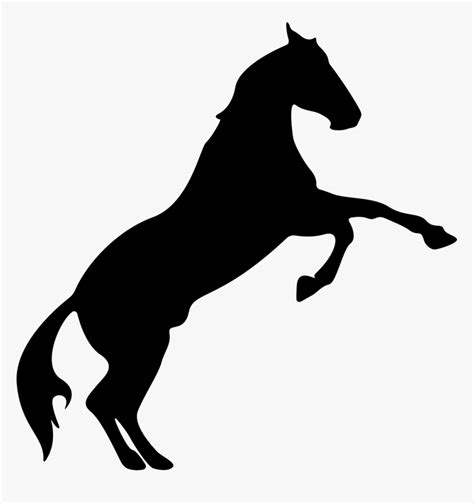 Black Horse Silhouette Rearing Hd Png Download Transparent Png Image