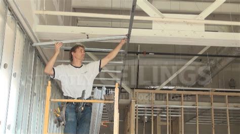 Install Drywall Suspended Ceiling Grid Systems Drop Ceilings