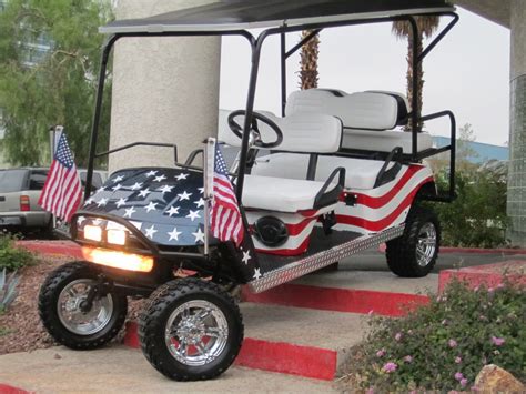 Custom Golf Carts -- Custom Painted Flag Limo Cart | Custom Golf Carts | Pinterest | Custom golf ...