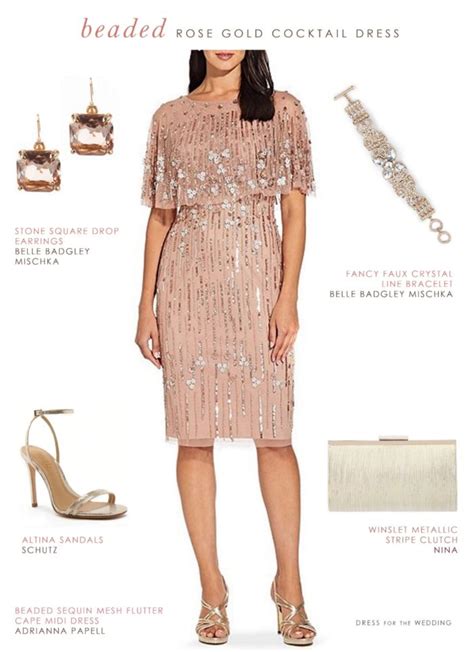 Rose Gold Beaded Cocktail Dress Dress For The Wedding