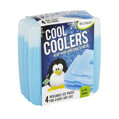Fit And Fresh Cool Coolers Slim Reusable Ice Packs For Lunch Boxes Best
