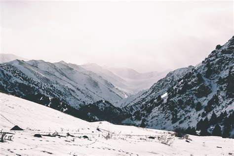 Fotos Gratis Nieve Invierno Cordillera Clima Temporada Cresta