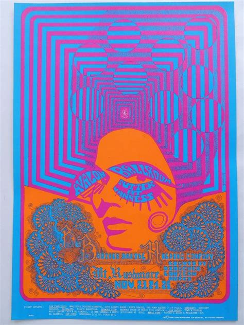 Rare Psychedelic Dance Concert Janis Joplin Poster San Catawiki
