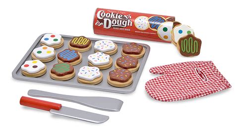 Melissa And Doug Wooden Play Food Slice And Bake Cookie Set Toybies