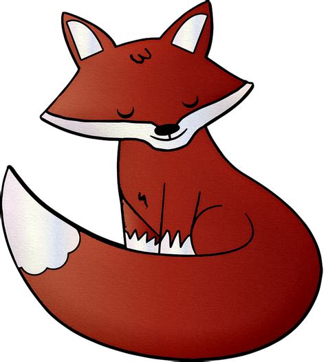 Cute Red Fox Clipart Leśne Zwierzątko Obrazek Dla Dzieci Png