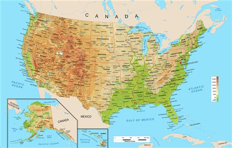 8 Best Images Of Printable Physical Map Of Us Us