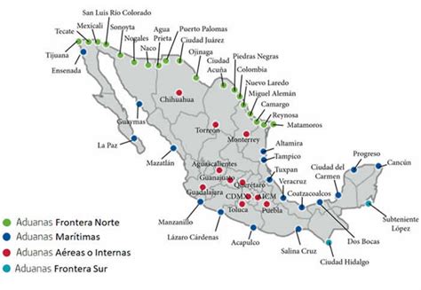 Antecedentes Historicos De Aduanas En Mexico Mapa Con