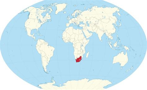Zuid Afrika Op De Wereldkaart Omringende Landen En Ligging Op De Kaart Van Afrika