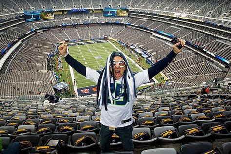 Super Bowl 2014 Fans In The Stands At Metlife Stadium Photos