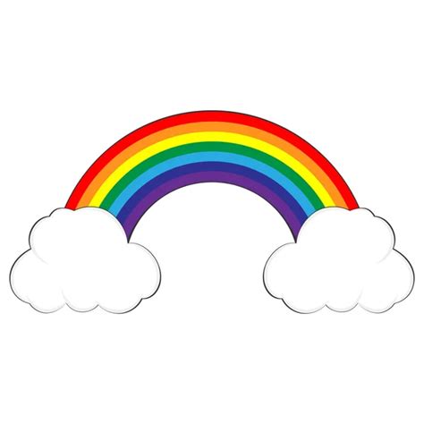 Clipart Rainbow With Clouds Rainbow And Clouds Stock Vector