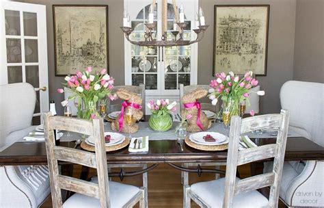 A tablecloth is a great way to give your dining room table a little personality when you aren't hosting. Setting a Simple Easter Table (With Decorations You Can ...