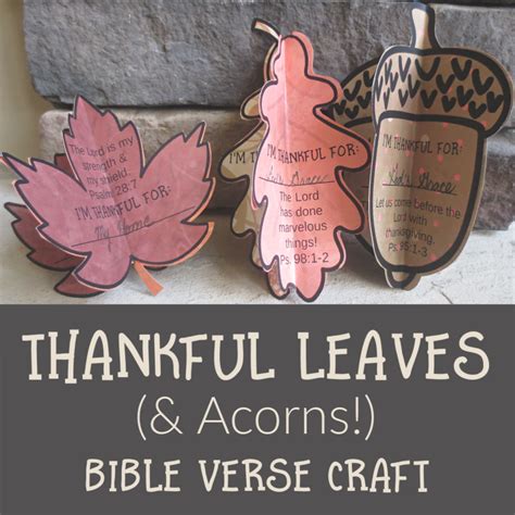 Thankful Leaves Bible Verse Craft Path Through The Narrow Gate