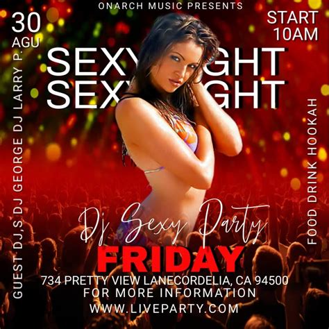 Dj Night Club Sexy Party Flyer Template Postermywall