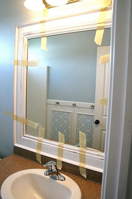 Diy Framed Mirror Tutorial The House Of Smiths Bathroom Mirror Makeover Bathroom Mirrors