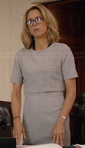 Elizabeths Grey Layered Dress On Madam Secretary Madam Secretary