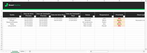 Planilha De Controle De Prazos Smart Planilhas