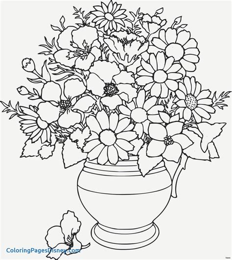 Printable Flower Vase Coloring Pages