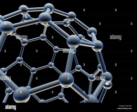 Buckminsterfullerene Molecule Molecular Model Of A Fullerene Molecule