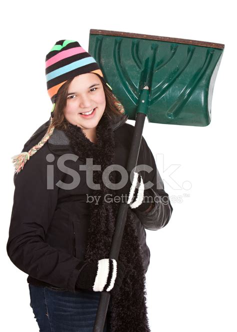 Winter Chore Stock Photo Royalty Free Freeimages
