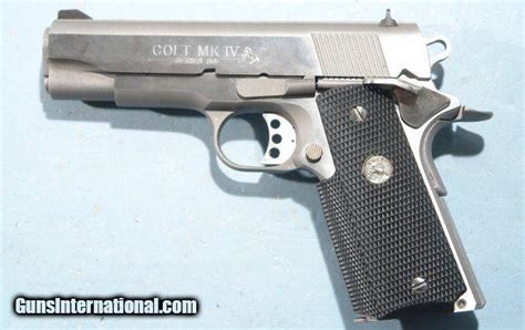 Colt Model 1911 A1 Mk Iv Series 80 Stainless Combat Commander 45 Acp