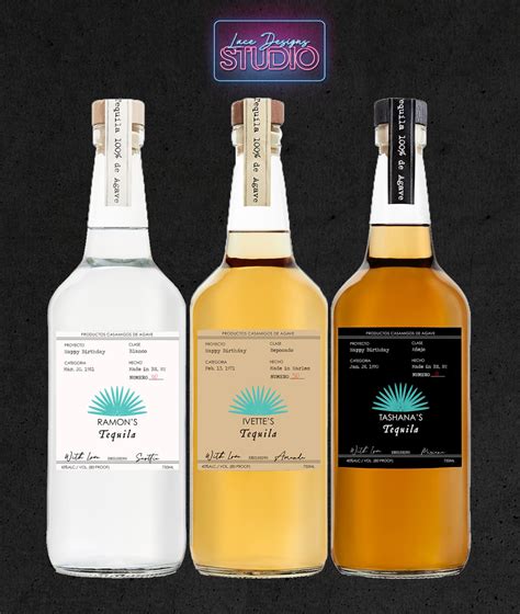 Personalized Tequila Label 750ml Etsy