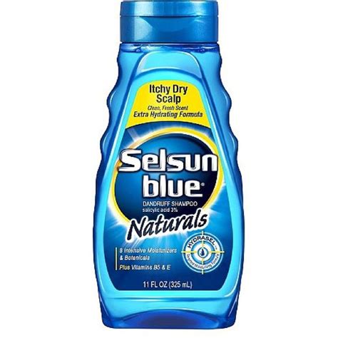 Selsun Blue Shampoo Naturals Dandruff Itchy Dry Scalp 11 Ounce 325ml