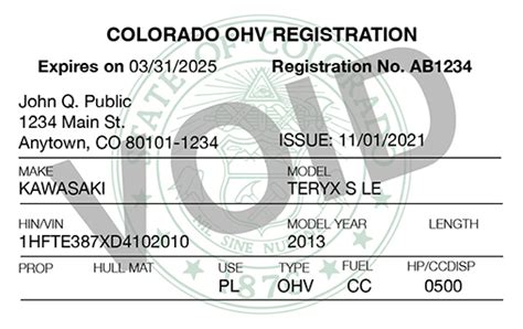 Colorado Parks And Wildlife Off Highway Vehicle Registrations And Permits