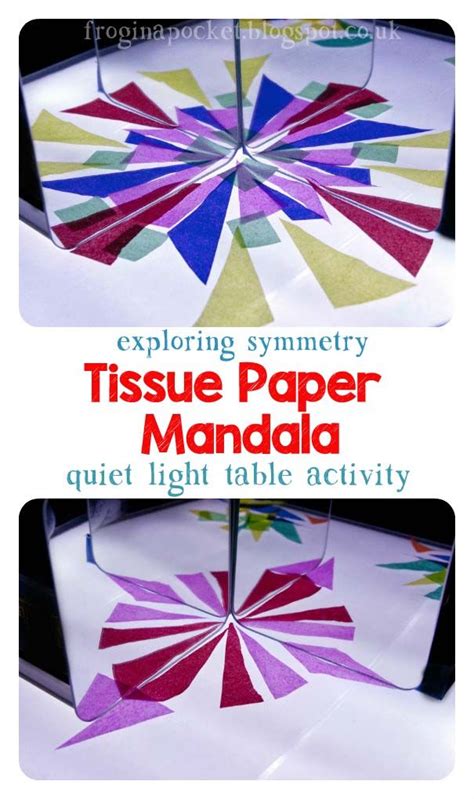 20 best learning activities for toddlers to get them ready for kindergarten. Tissue Paper Mandala - quiet light table activity | Play ...