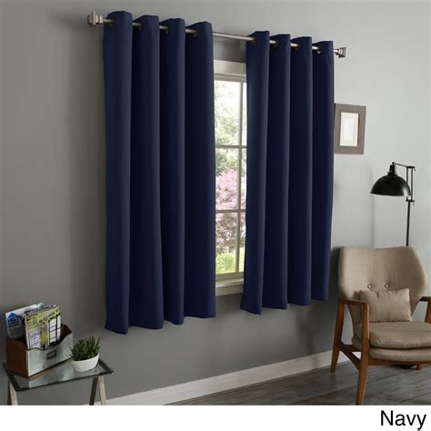 54 Inch Thermal Insulated Blackout Grommet Top Curtain Panel Pair 52