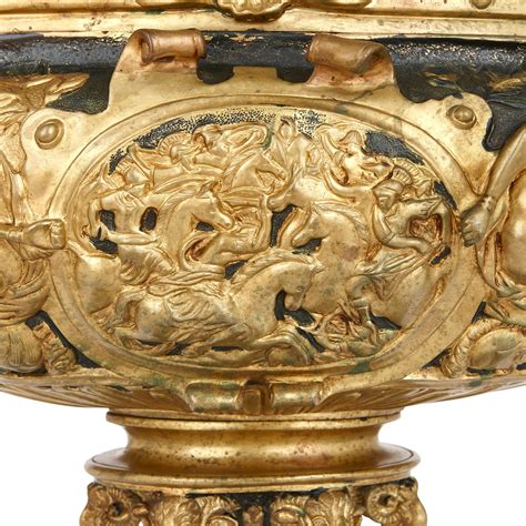 Antique Baroque style ormolu and painted bronze vase | Mayfair Gallery
