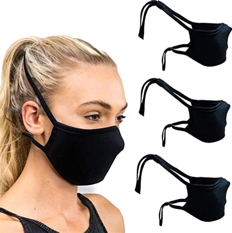 Cloth Face Mask With Head Strap And Filter Pocket Pack Of 3 100