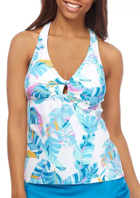 Ocean Coast® Palm Surprise Tankini Swim Top Belk