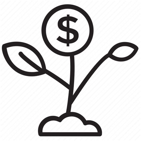 Economic growth, interest rate, investment growth, money growth, savings icon