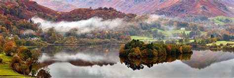 Grasmere Autumn Mists Canvas Print Lake District Photography