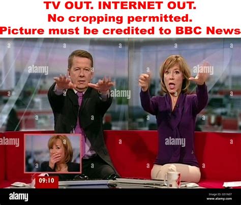 video grab taken from bbc news of sian williams with co presenter bill turnbull showing their