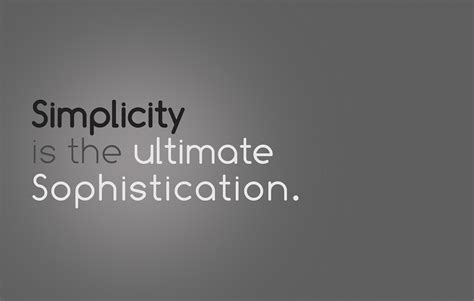 Simplicity Is The Ultimate Sophistication On Behance