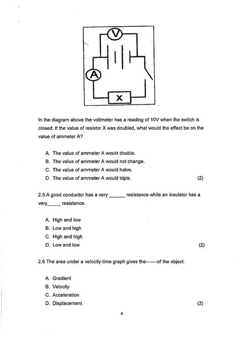 Grade 10 Physical Sciences Past Paper Doc 1 Dinwiddie High School