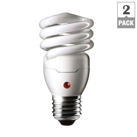 Philips 60w Equivalent Soft White Spiral Dusk Till Dawn Cfl Light Bulb