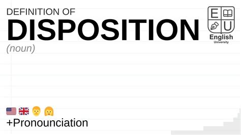Disposition Meaning Definition And Pronunciation What Is Disposition