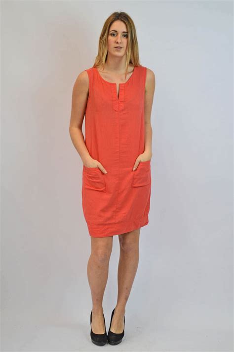 Next Linen Sleeveless Summer Shift Dress Sale Was £25 Ebay