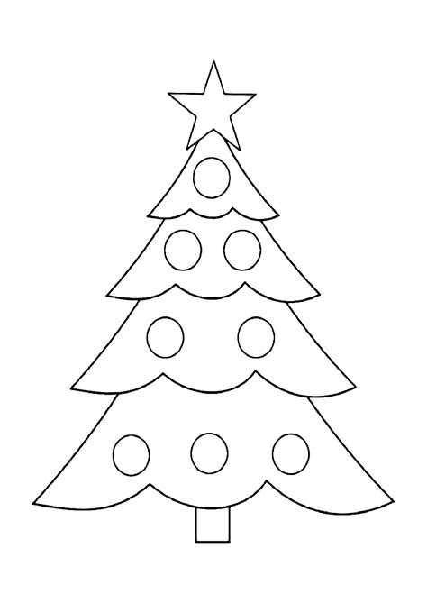 Christmas Tree Coloring Pages For Childrens Printable For Free Ukup