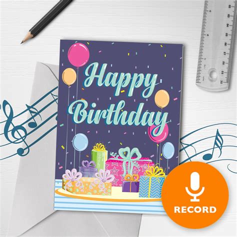 Maybe you would like to learn more about one of these? 120s Happy Birthday Card With Music - Musical Birthday Present Greeting 00014 | eBay