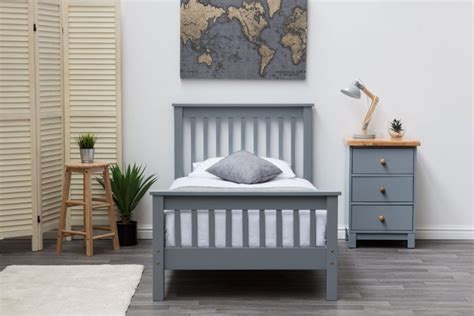 Sleep Design Adlington 3ft Single Grey Wooden Bed Frame By Uk Bed Store