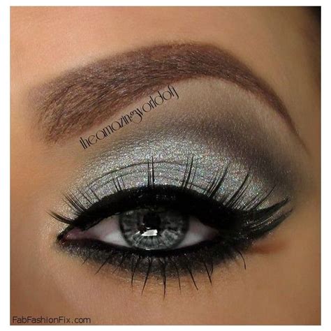 How To Do Silver Smokey Eye Makeup Tutorial Liked On Polyvore