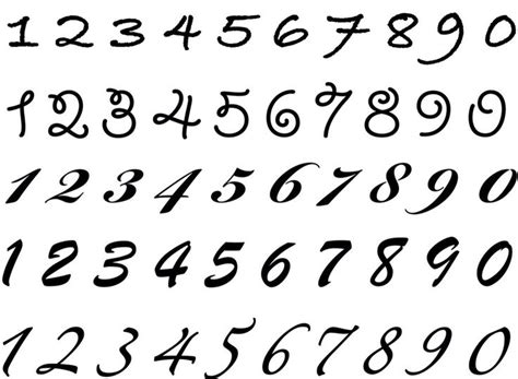 Numbers Lettering Fonts Lettering Alphabet Number Tattoo Fonts