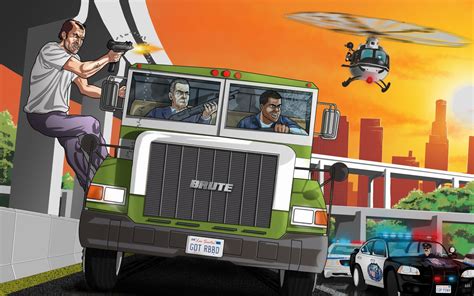 Grand Theft Auto 5 Los Santos Fight Wallpaper For Widescreen Desktop Pc